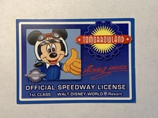 Walt Disney World Tomorrowland Official Speedway License Trading Card Mickey