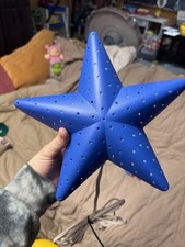 VTG Star Celestial Light Wall Hanging Lamp Blue Starry Nightlight 90s Room Decor