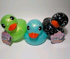 Glitter Jumbo Shiny Rubber Ducks Pack of 3