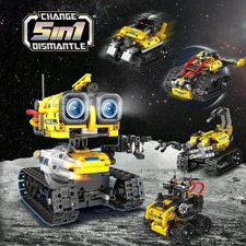 Robot Building Toys for Kids - 5 in 1 Remote- & App-Controlled Robots Toy