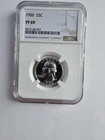 1956 PF69 SILVER  WASHINGTON QUARTER GRADED NGC 25C P MINT AG COIN