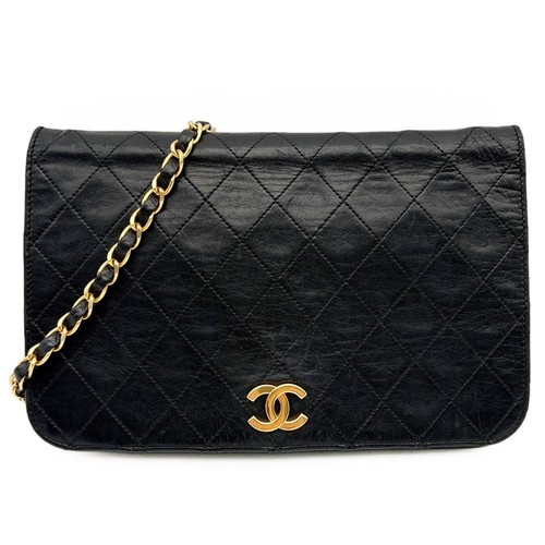 Chanel Matelasse Single Flap Chain Shoulder Bag Lambskin Vintage 515222