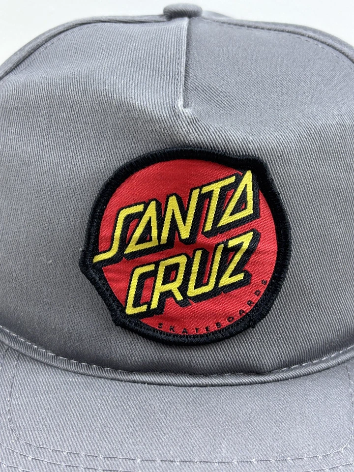 Santa Cruz Hat Cap Snap Back Patch Skateboards Mens Skateboard Embroidered - Image 2 of 4
