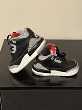 2024 Nike Air Jordan 3 Retro OG TD 'Black Cement' DM0968-010 Toddler Size 5C