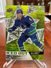 2021-22 Upper Deck Allure Brock Boeser Iced Out Green Rainbow 77/99