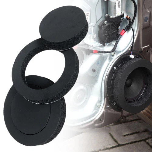 2Pcs 6.5inch Car Door Audio Speaker Bass Soundproof Foam Ring Insulation Mat Pad