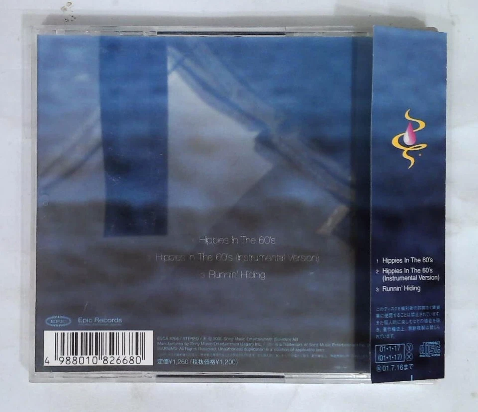 Meja – Hippies In The 60's ESCA 8266 JAPAN CD, Single OBI Foto 3 de 3