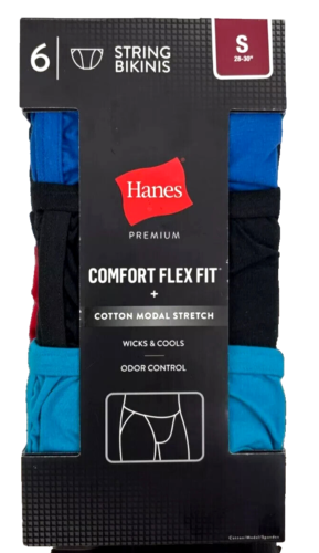 Hanes Comfort Flex Fit Mens String Bikini Small 28"-30" New Discontinued !
