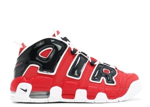 nike air more uptempo gs red black
