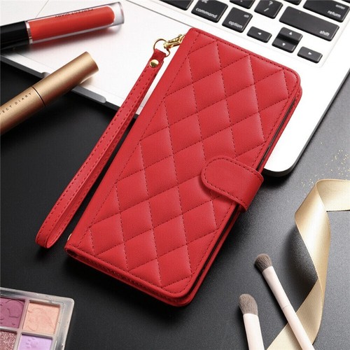 Flip Leather Wallet Strap Cover Case For iPhone 16 15 Pro Max 14 13 12 11 XR - Picture 49 of 87