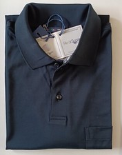 Polo Filoscozia Vela Blu Blu tinta unita XXL Made in Italy