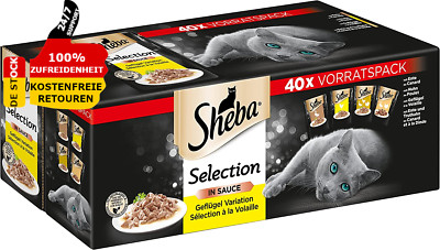 Sheba Katzennassfutter Sauce 40X85G Katzenfutter Nass Geflügel Nassfutter Nass