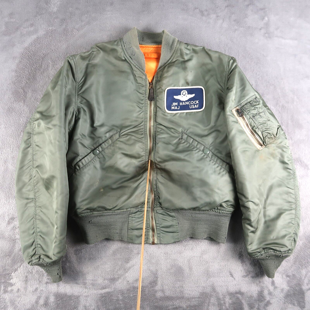 Vintage 60s Alpha Industries MA-1 Flight Jacket Military Green 