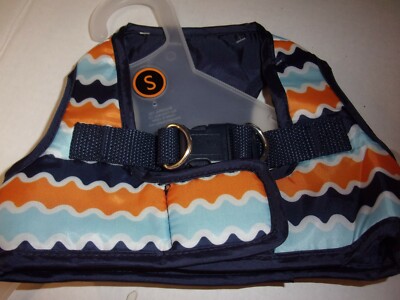 Blue WAVE Body Harness Vest S Pet Dog new no choke free Wagby step-in Small 