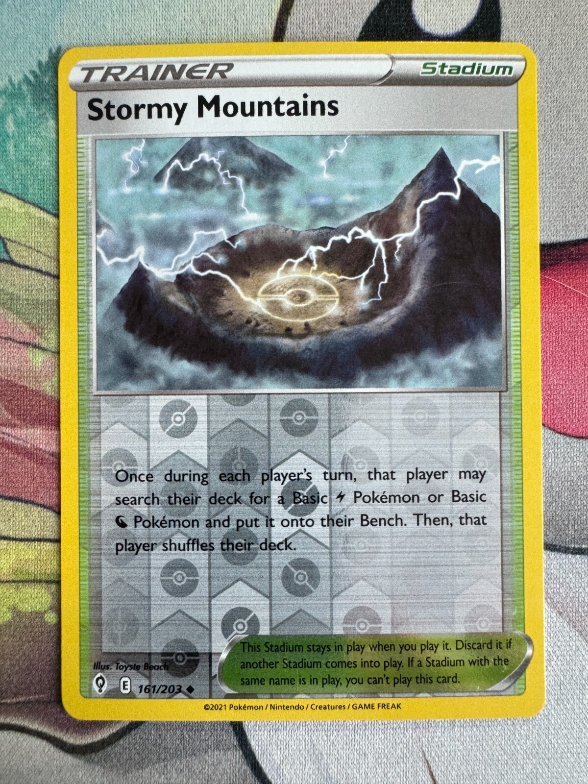Stormy Mountains Reverse Holo English Pokemon TCG BKBZ385