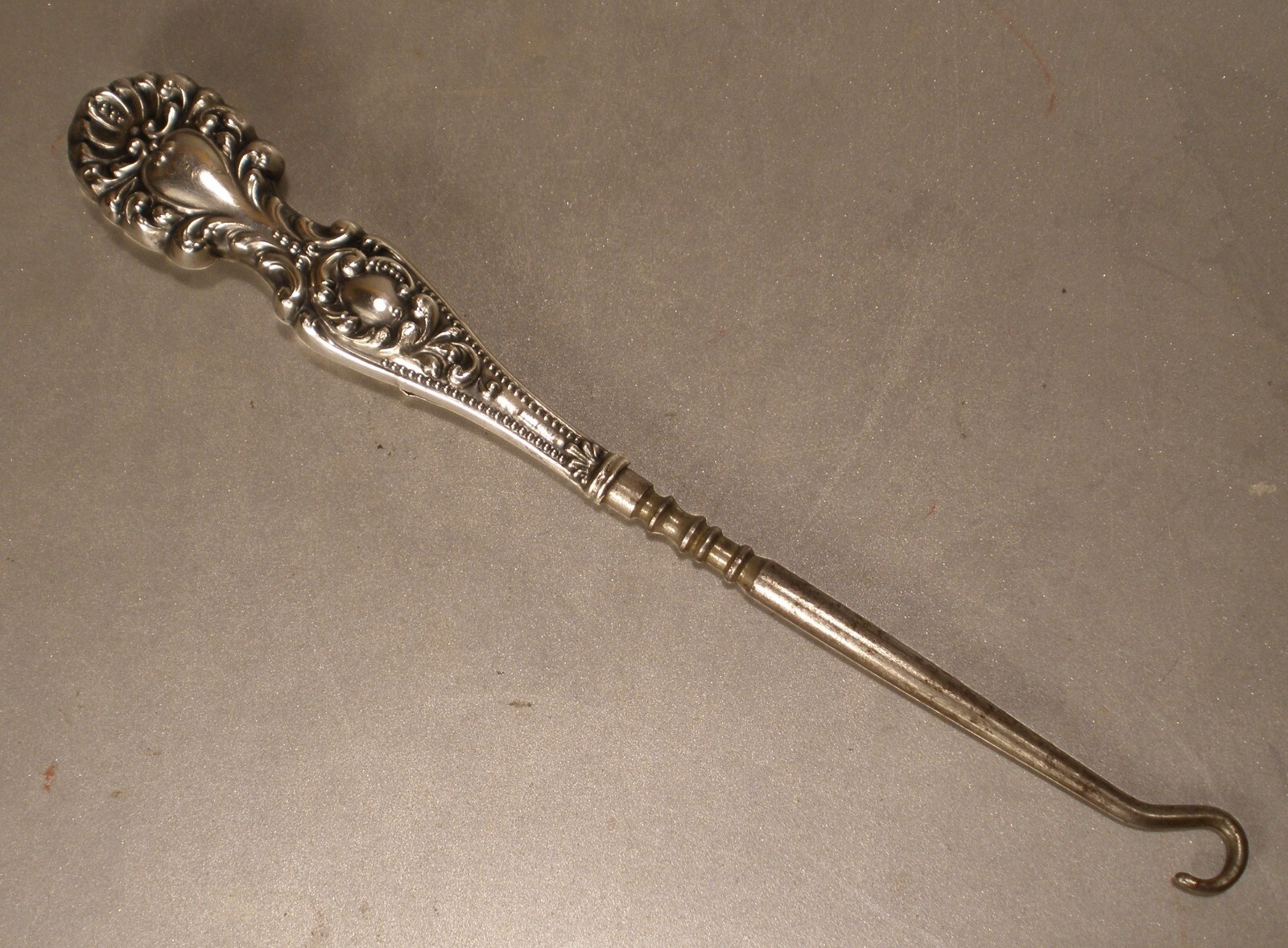 Sterling Handled Button Hook - image 1