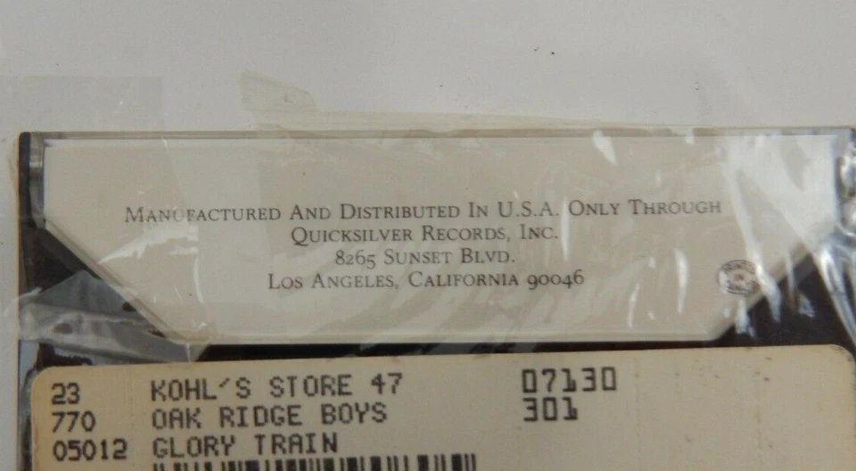 Oak Ridge Boys Glory Train Southern Gospel Cassette 1O - Image 2 of 2