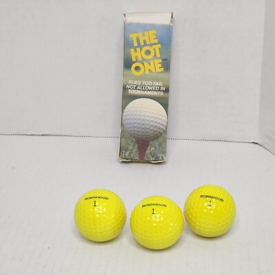 The Hot One Golf Balls High Visibility 1 Sleeve 3 Balls National Golf Center NIB