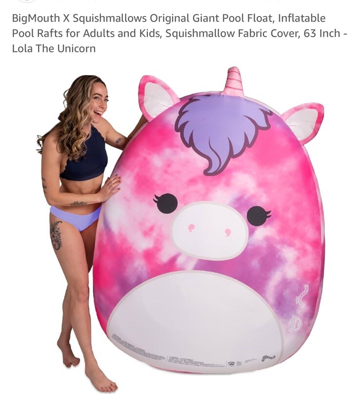 Unicorn Big W Pool Toys 3x Airtime PVC Unicorn Split Swim Ring