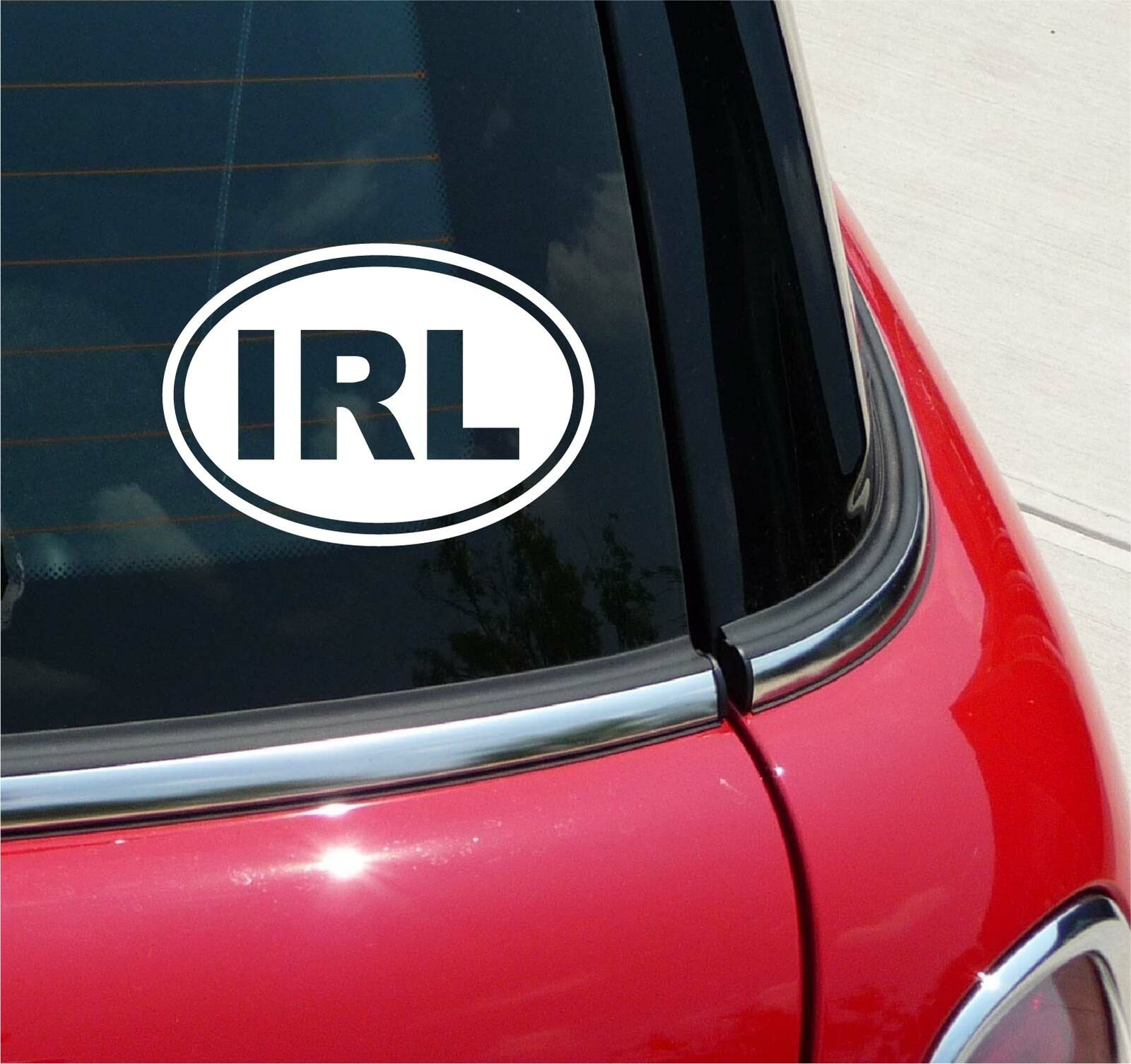 Euro IRL Ireland Country Code Max 67% OFF Limited time sale Decal Car NOT Sticker Tw Wall Oval
