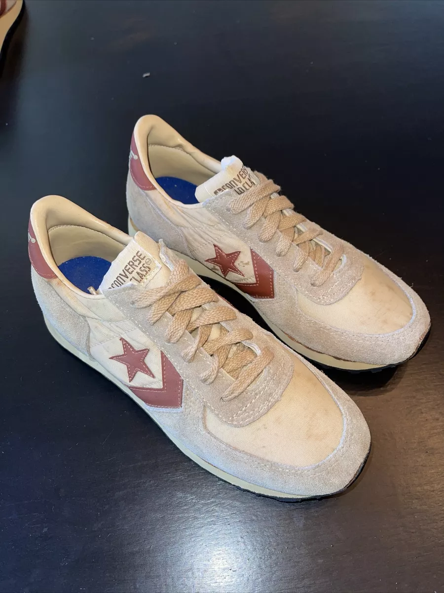 Vintage 80s Converse World Class brown running athletic shoes US5 Korea 18609 B
