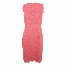 Vince Camuto Women's Illusion Lace Sheath Dress Size 8, Color Melon, $168