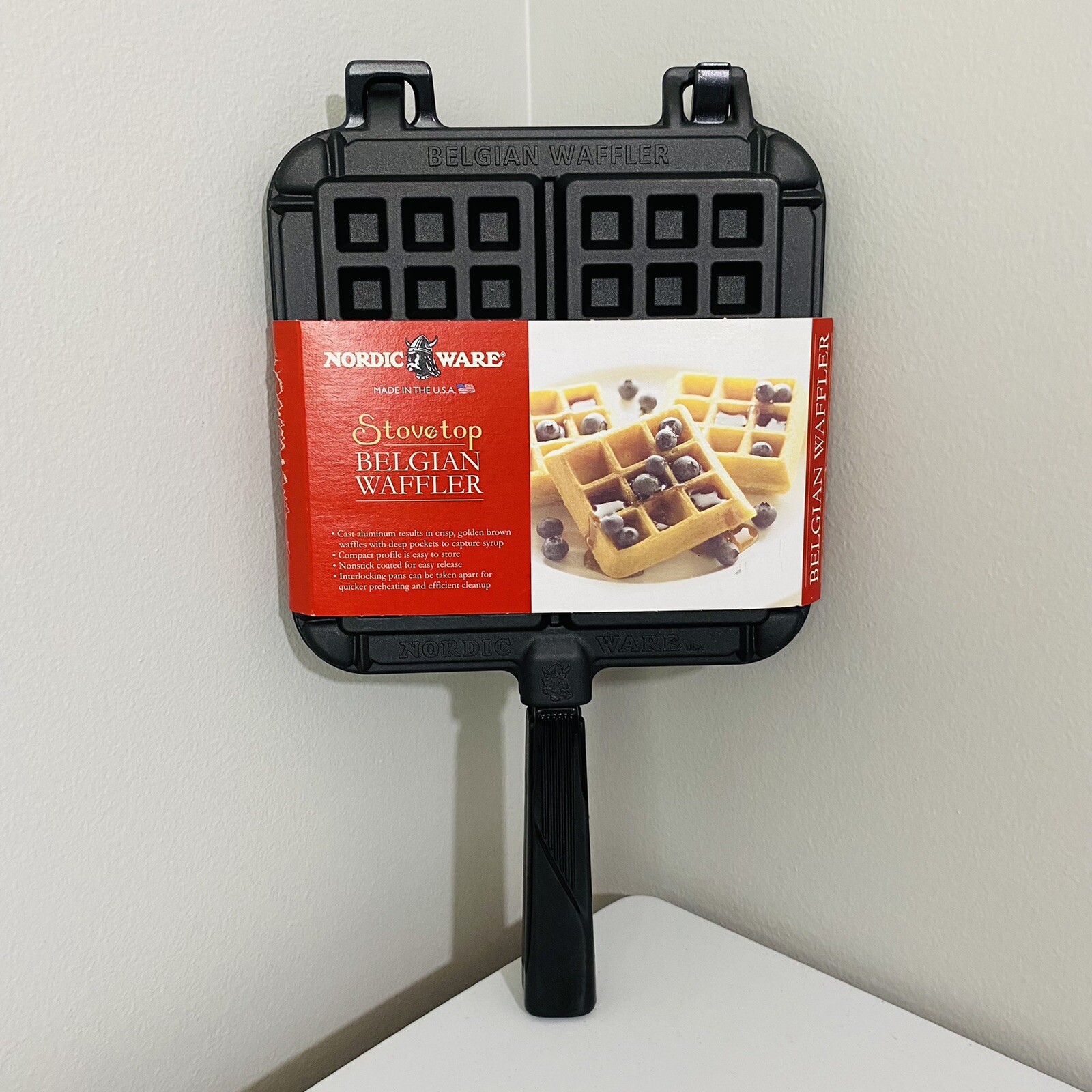 nordic ware cast aluminum stovetop belgian waffler