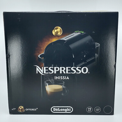 Nespresso Inissia Espresso Machine By De'Longhi Lungo 19 Bar - Black