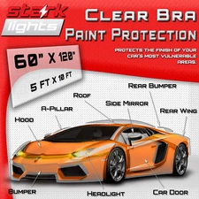 Clear Paint Protection Bra Film Car Vinyl Wrap Invisible Scratch 60" x 120" Inch
