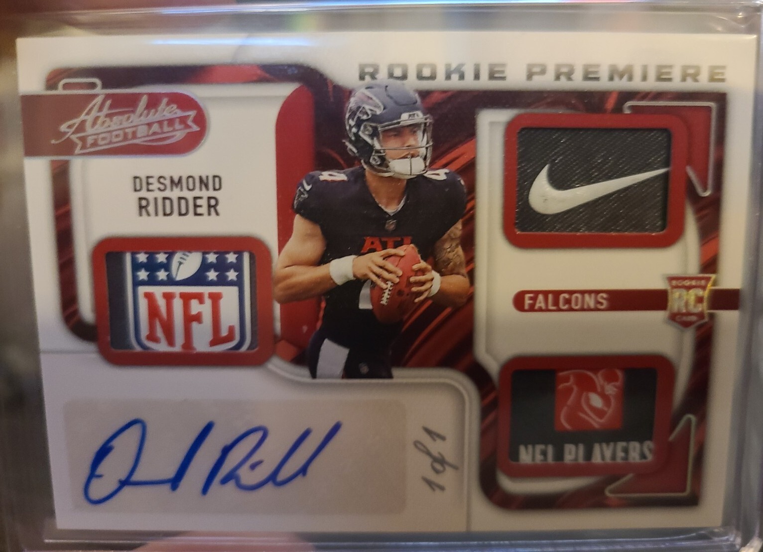 2022 Absolute Desmond Ridder Rookie Premier Triple Patch Auto 1/1. Nike ...