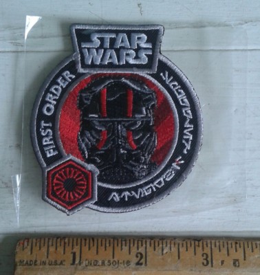 Star Wars First Order Patch Smuggler's Bounty Tie Fighter Pilot Iron On ...