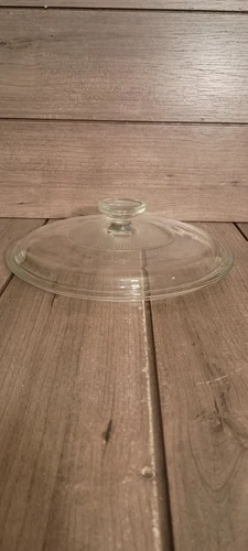 PYREX G1C Round Clear Glass Replacement Ribbed Lid PYREX- 9" Diameter