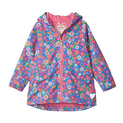 Hatley Retro Blumen Regenjacke für Kinder Blumen Wasserdicht, Winddicht