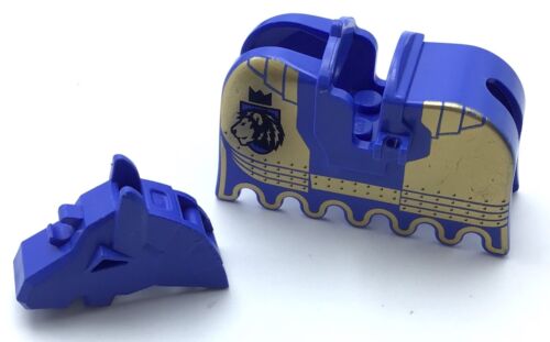 LEGO Horse Barding, Ruffled Edge with Knights Kingdom II Lion CASTLE horse armor