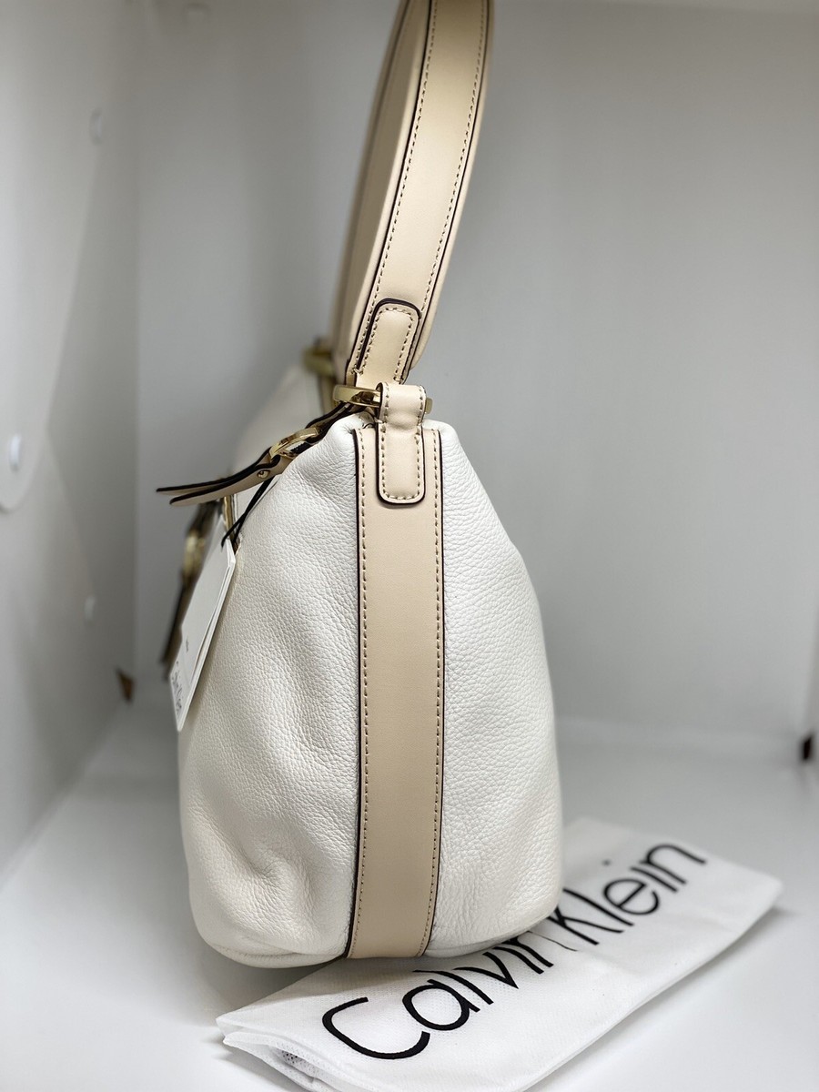CALVIN KLEIN HOLLY PEBBLE LEATHER HOBO BAG💥NWT💥 | eBay