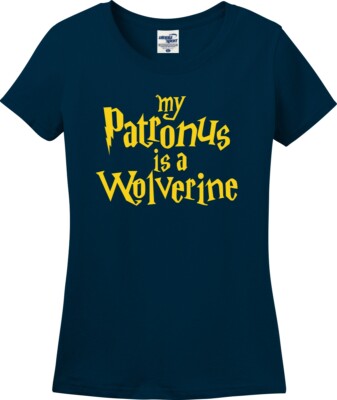 My Patronus Is A Wolverine Funny Missy Fit Ladies T-Shirt (S-3X)