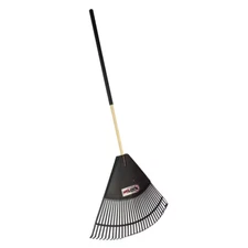 Wide Leaf Rake Large 32 In. With Comfort Grip, Sturdy Lawn Garden Yard Cleanup