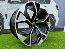 4 x 22 Inch 5x112 10J Black Polished Alloy Wheels: Fits For Audi Q5 Q7 S-Line