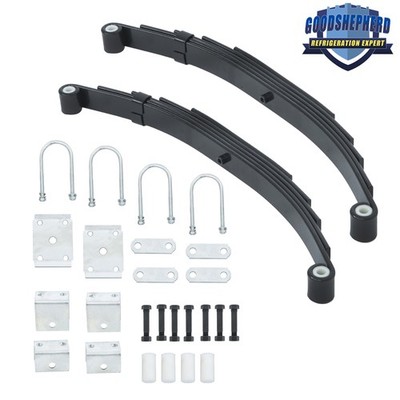 5 Leaf Springs 6000lbs Single Trailer Axle Suspension Kit w/ U-bolt / Hanger Kit