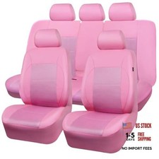 Leather Seat Cover Automotive Breathable Universal Car Seat All Seats Pink