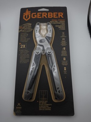 Gerber Dual-Force Multi-Tool Pliers Black (12-in-1) NEW Sealed With Sheath 