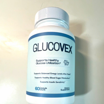 GlucoVex Blood Sugar Support Dietary Supplement Capsules w/ Magnesium Zinc 60