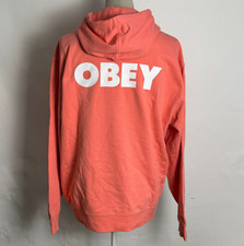 Obey Men's Hoodie Sweatshirt Bold Shell Pink Size S NWT Shepard Fairey