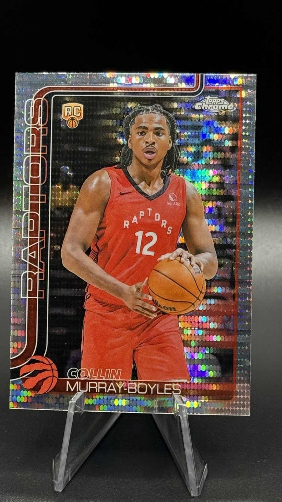 2025-26 Topps Chrome Collin Murray-Boyles RC Pulsar Refractor #259 Raptors