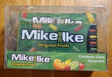 Mike and Ike Original Fruits Candy Glass Christmas Tree Holiday Ornament 5"
