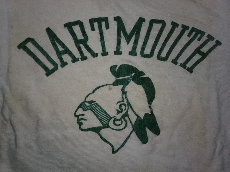 Vintage Dartmouth College Indian Mascot Infant Toddler Cotton T-Shirt Rare VGC