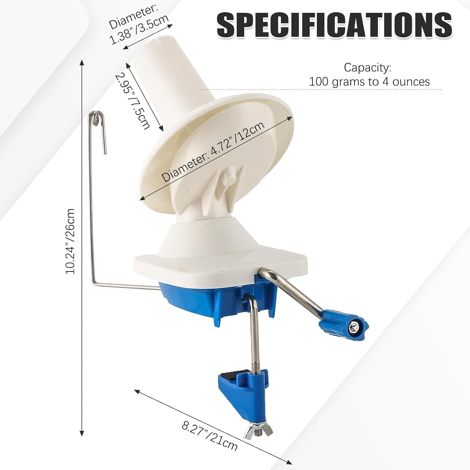 Yarn Ball Winder, Hand-Operated Yarn Ball Winder Swift Yarn Winder, Yarn