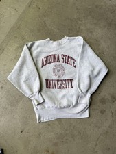 Vintage 80s Arizona State ASU Champion Reverse Weave Crewneck Sweatshirt Large