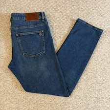 Image of BNWT Hugo Boss Jeans Men’s Size W36 L32 Blue Slim Fit Delaware Denim Zip Fly