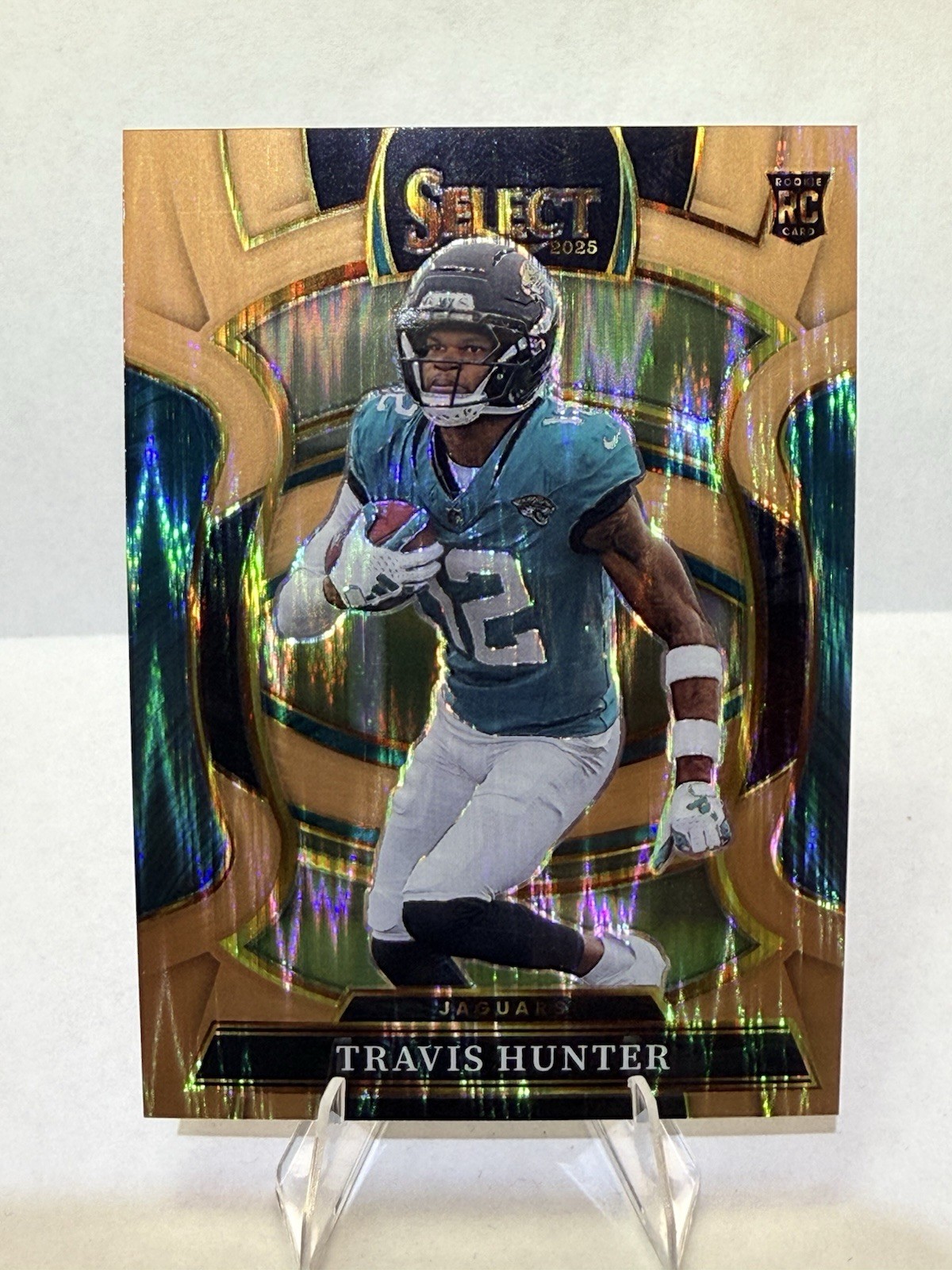 2025 Panini Select TRAVIS HUNTER#28 RC Premier Level Copper Prizm Shock /899
